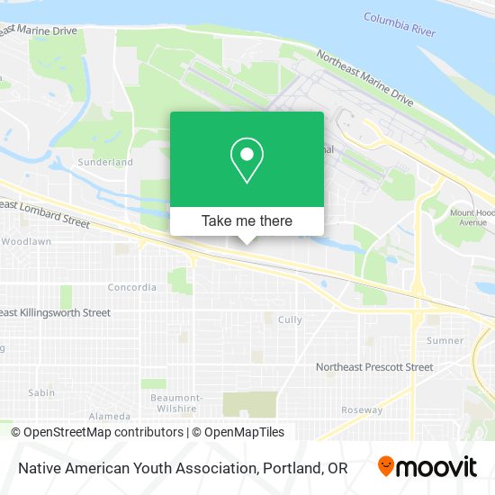 Native American Youth Association map