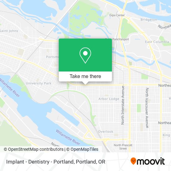 Mapa de Implant - Dentistry - Portland