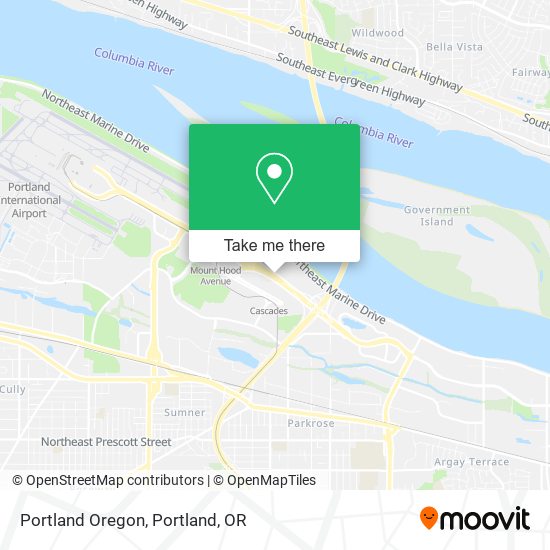Portland Oregon map