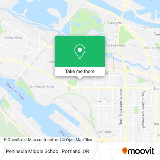 Peninsula Middle School map