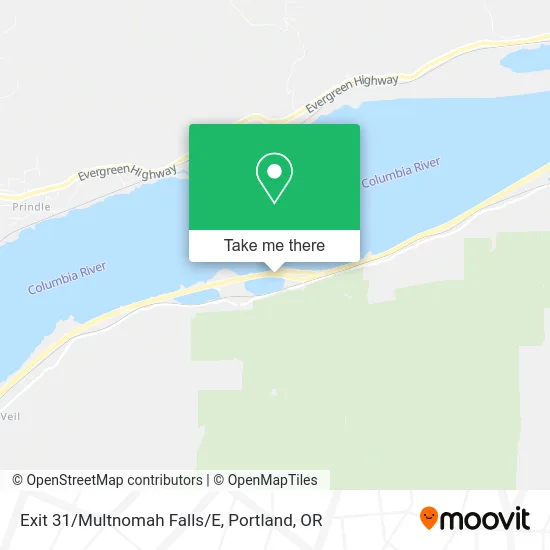 Exit 31/Multnomah Falls/E map