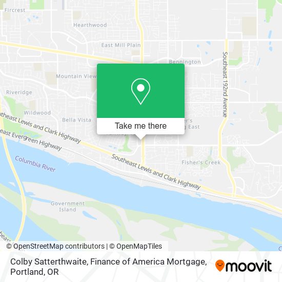 Mapa de Colby Satterthwaite, Finance of America Mortgage