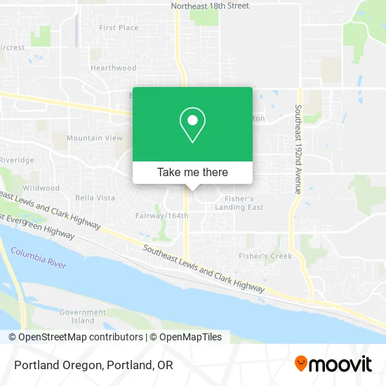 Portland Oregon map
