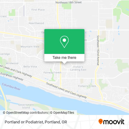 Mapa de Portland or Podiatrist