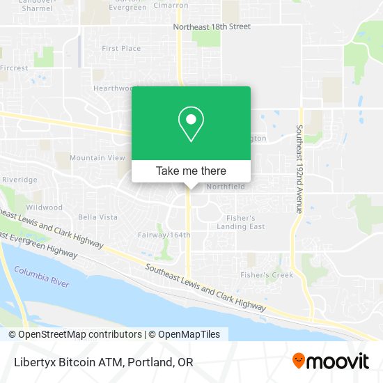 Mapa de Libertyx Bitcoin ATM