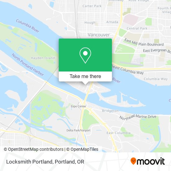 Locksmith Portland map
