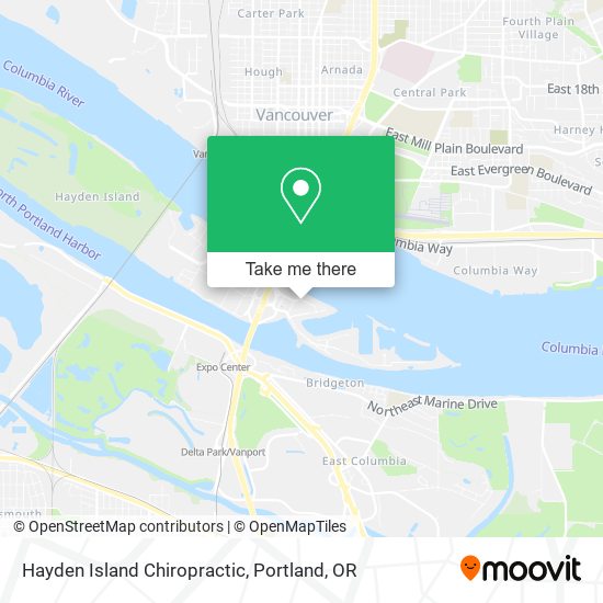 Hayden Island Chiropractic map