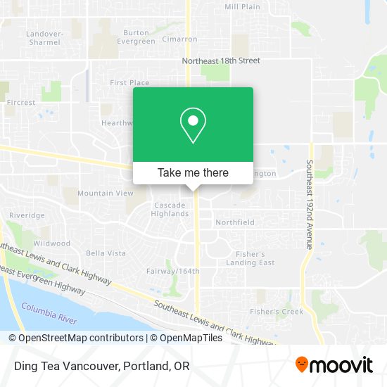 Mapa de Ding Tea Vancouver