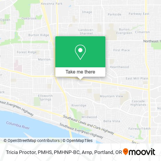 Mapa de Tricia Proctor, PMHS, PMHNP-BC, Arnp