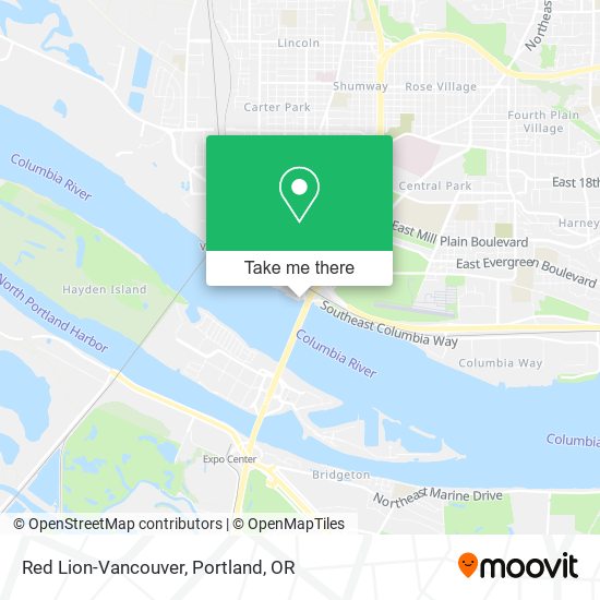 Red Lion-Vancouver map