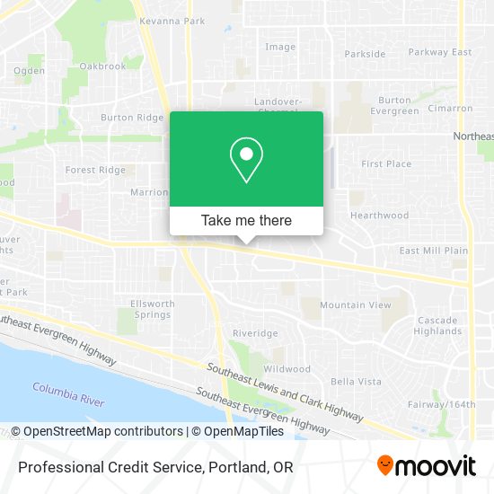 Mapa de Professional Credit Service