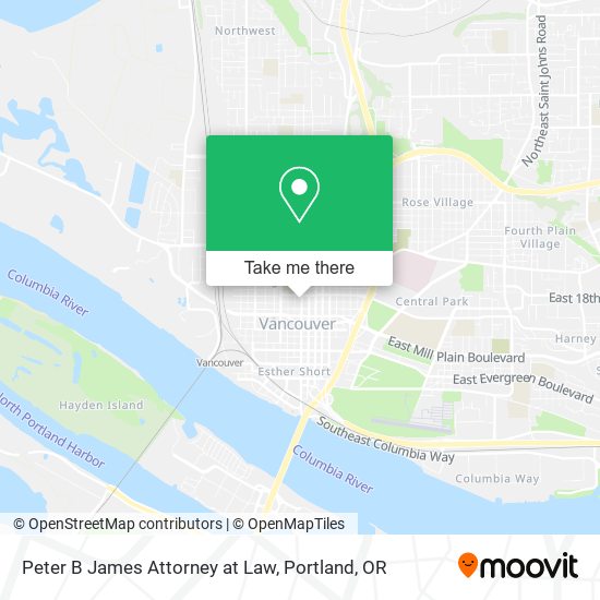 Peter B James Attorney at Law map