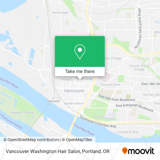 Vancouver Washington Hair Salon map