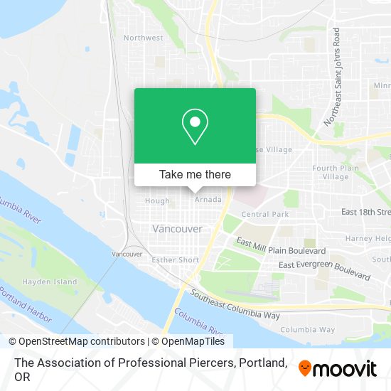 The Association of Professional Piercers map