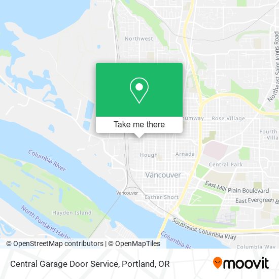 Central Garage Door Service map