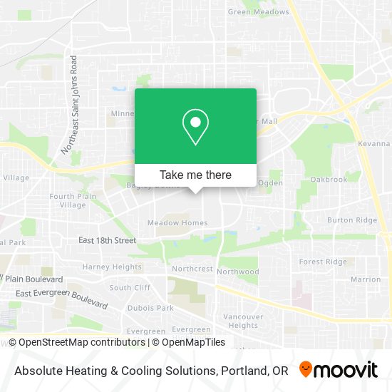 Absolute Heating & Cooling Solutions map