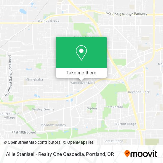 Allie Stanisel - Realty One Cascadia map