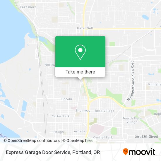 Mapa de Express Garage Door Service