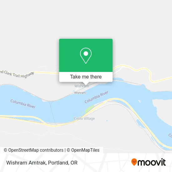 Wishram Amtrak map