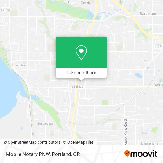 Mapa de Mobile Notary PNW