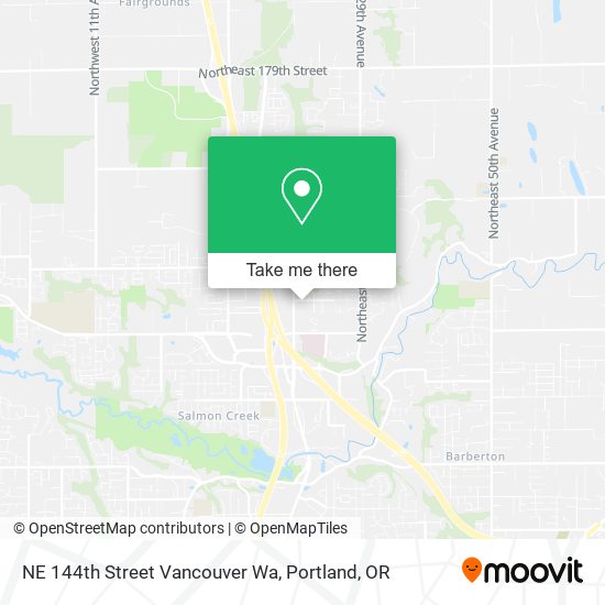 Mapa de NE 144th Street Vancouver Wa