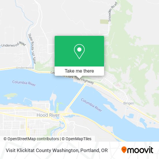 Mapa de Visit Klickitat County Washington