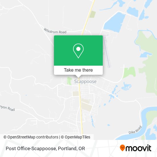 Post Office-Scappoose map