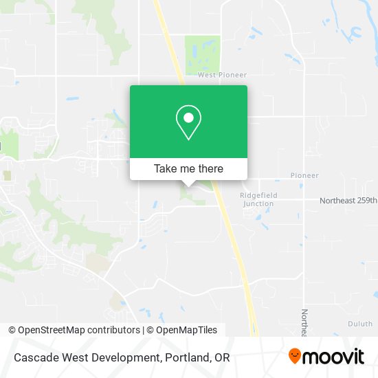 Cascade West Development map