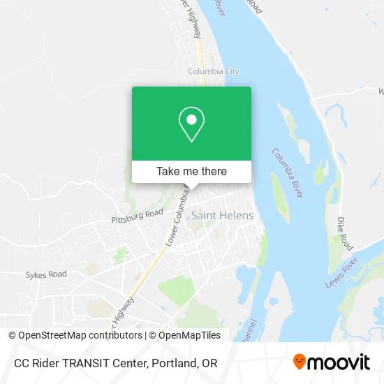 Mapa de CC Rider TRANSIT Center