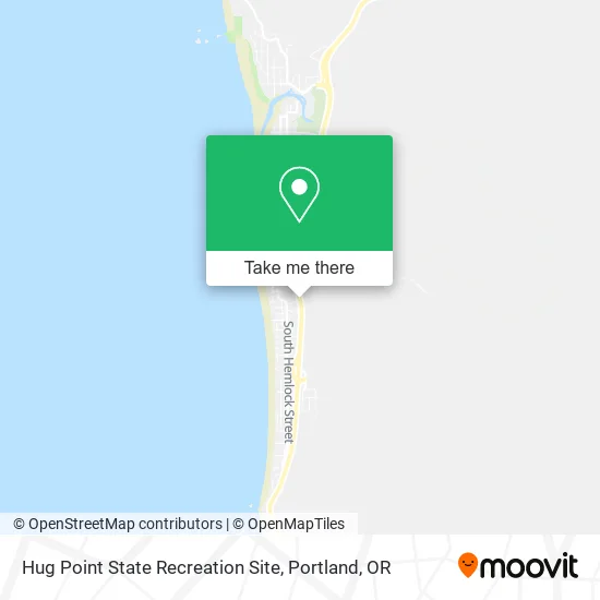 Hug Point State Recreation Site map