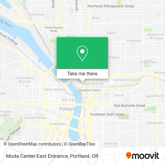 Moda Center-East Entrance map