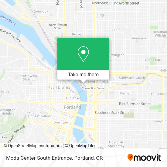 Moda Center-South Entrance map