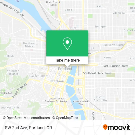 SW 2nd Ave map