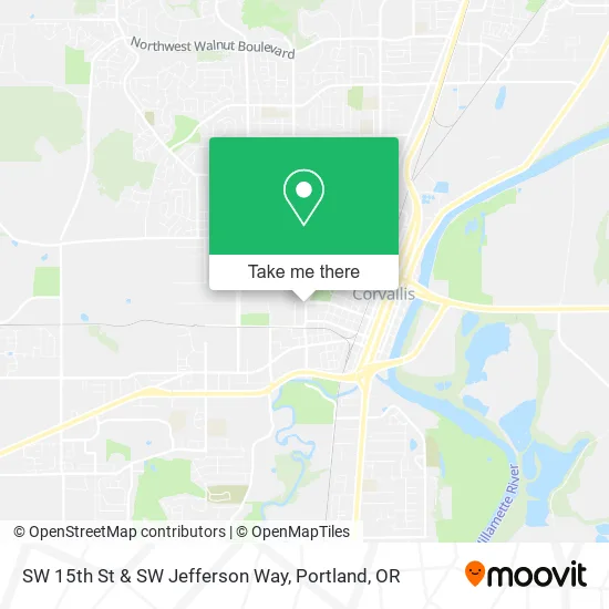 SW 15th St & SW Jefferson Way map