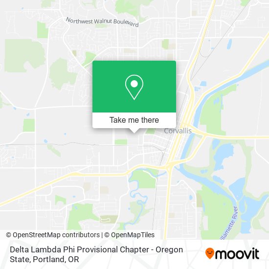 Mapa de Delta Lambda Phi Provisional Chapter - Oregon State