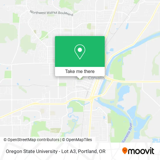 Oregon State University - Lot A3 map