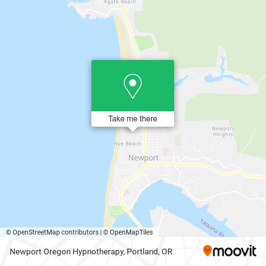 Newport Oregon Hypnotherapy map