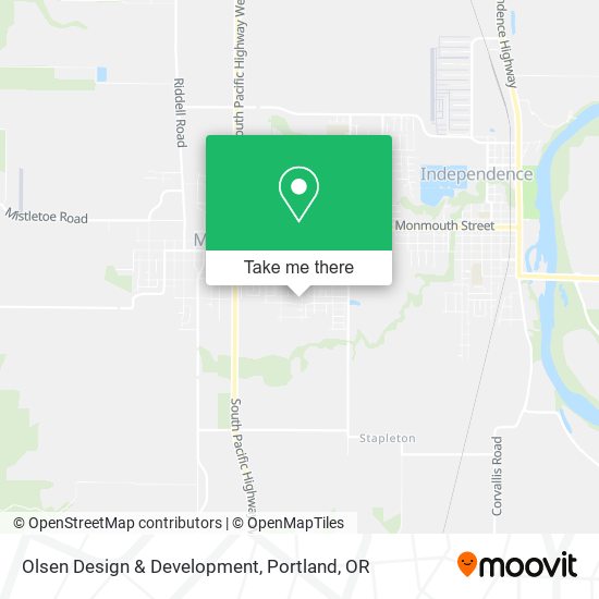 Olsen Design & Development map