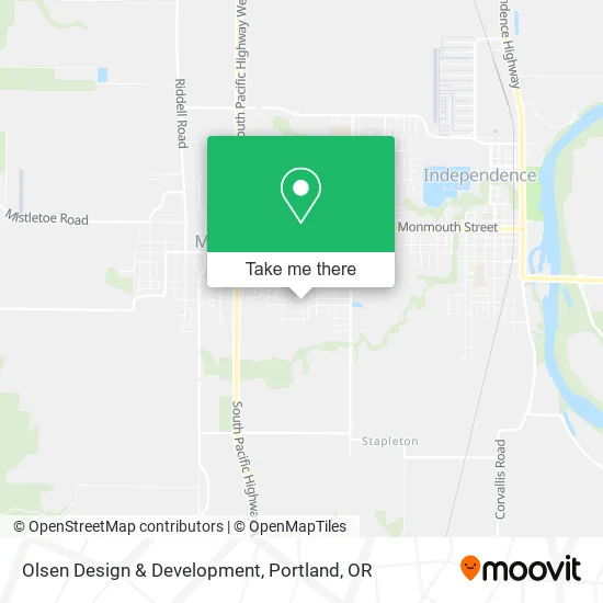 Olsen Design & Development map