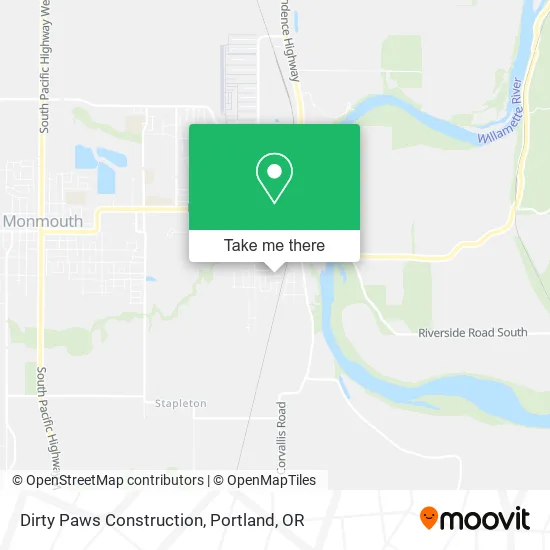 Dirty Paws Construction map