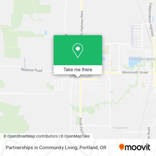 Partnerships in Community Living map