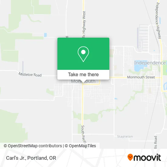 Carl's Jr. map