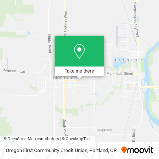Oregon First Community Credit Union map