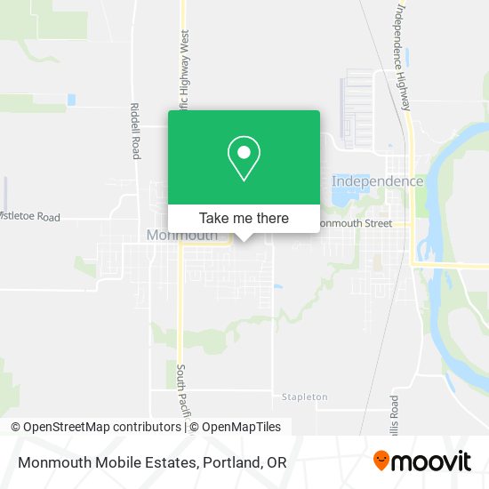Monmouth Mobile Estates map