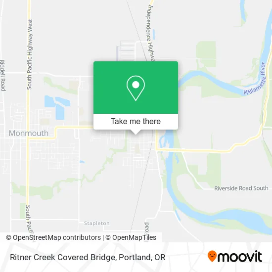 Ritner Creek Covered Bridge map