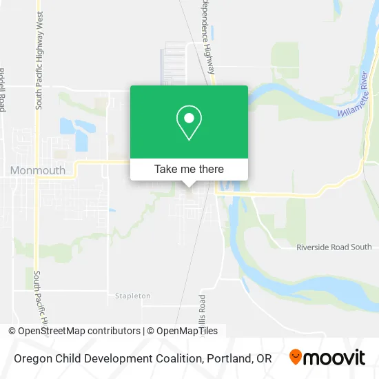 Oregon Child Development Coalition map