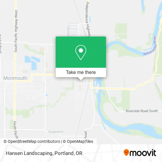 Hansen Landscaping map