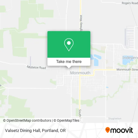 Mapa de Valsetz Dining Hall