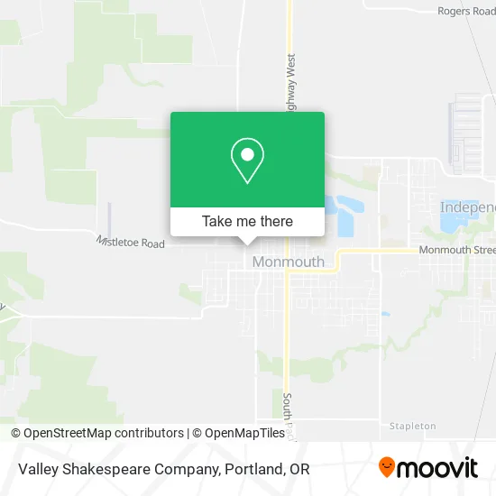 Valley Shakespeare Company map