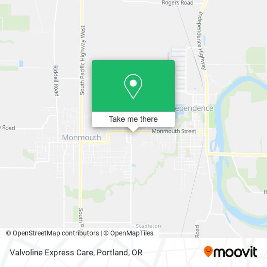 Mapa de Valvoline Express Care